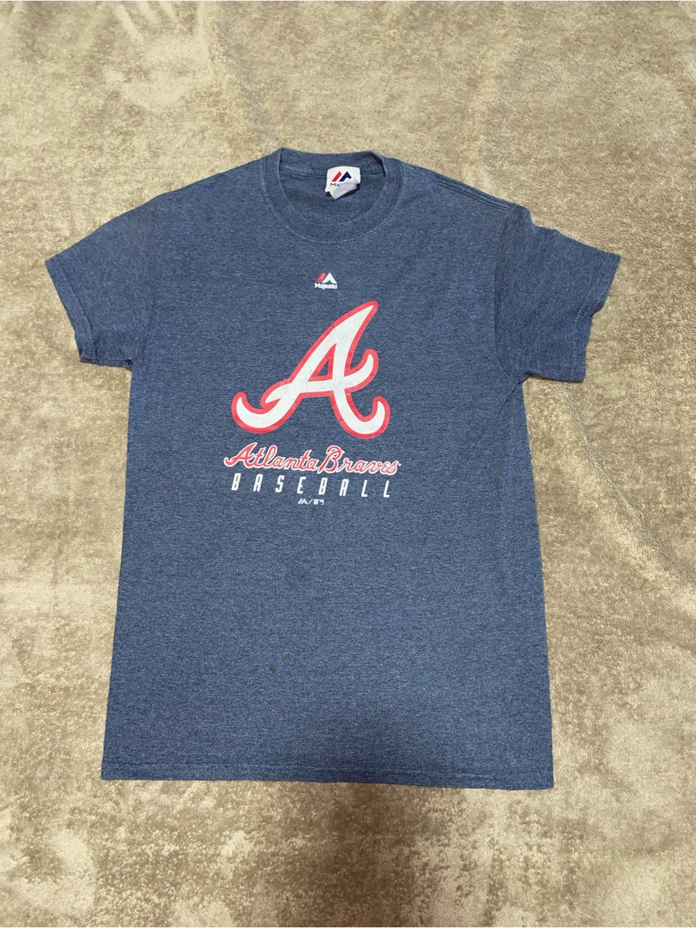 Majestic Atlanta Braves Baseball Crewneck T‑Shirt